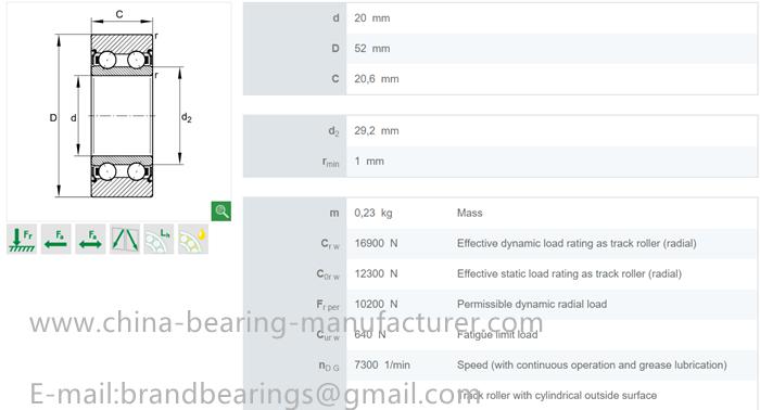 Chrome Steel INA Cam Follower Bearing LR5204-2Z-TVH For Extruder Gearbox 04